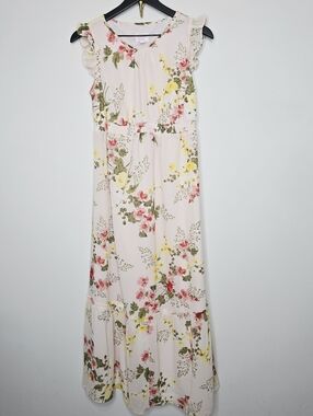 Isabel Maternity Pink Floral Maxi Dress Size Small NWOT